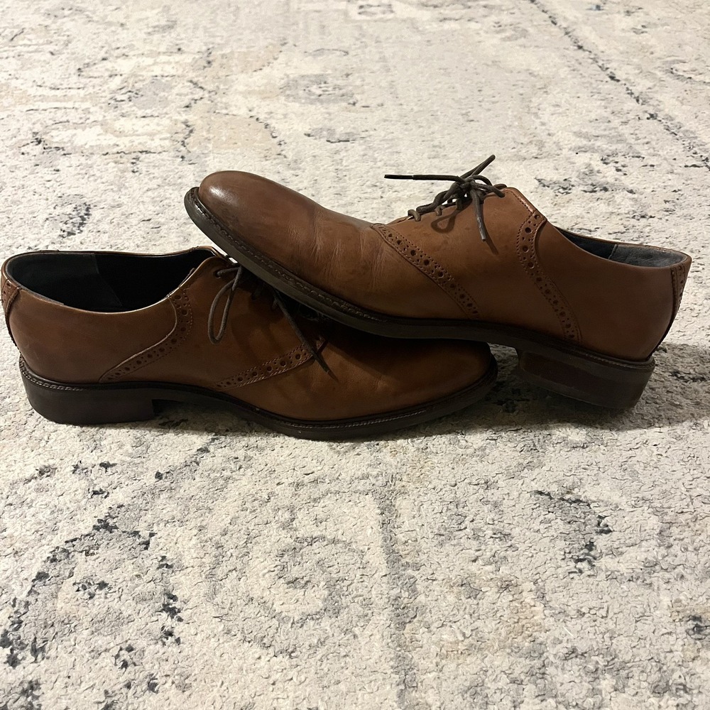Cole Haan Grand OS Saddle Oxford Men's 10.5 M Brown Leather Lace Up Shoes C28884 - Picture 6 of 10